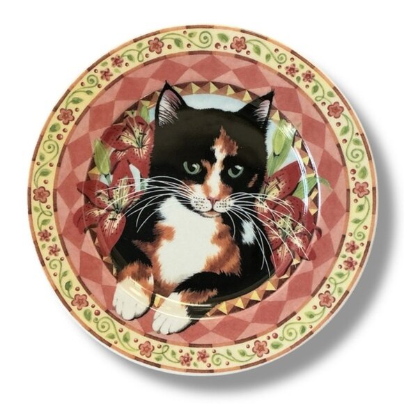 Cat's Meow Plate by SADEK Decorative Vintage Collective Made in Japan 8 1/4 in - Picture 4 of 16